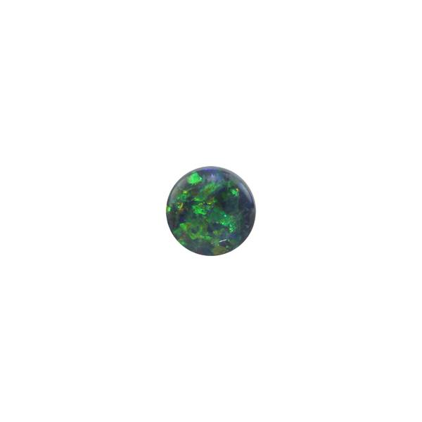 1.62ct Round Cabochon Black Opal 7.8mm - Dynagem