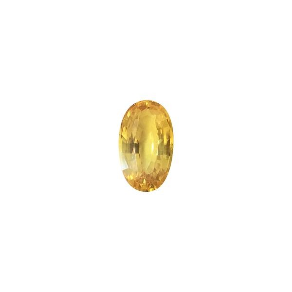 5.13ct Oval Faceted Golden Yellow Sapphire 13.7x8.2mm - Dynagem 