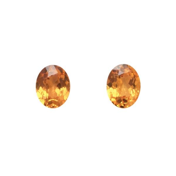 6.22ct Pair of Oval Faceted Spessartite Garnets 9.8x7.8mm - Dynagem 
