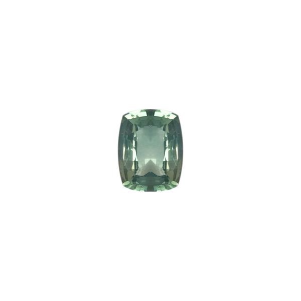 3.20ct Cushion Cut Green Sapphire Certified Unheated - Dynagem 