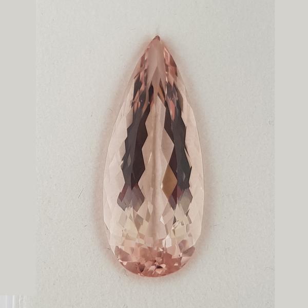 16.4ct Pear Shape Morganite 29x11.9mm - Dynagem 