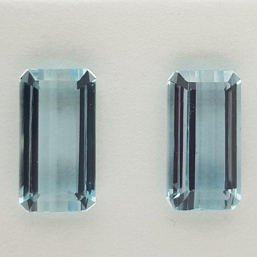 19.66ct Pair of Octagon Cut Aquamarines 17x9mm - Dynagem 