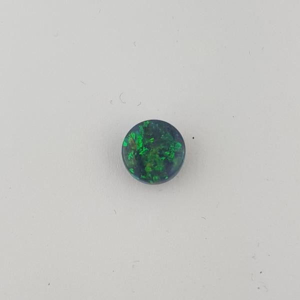 1.62ct Round Cabochon Semi-Black Opal 7.8mm - Dynagem 