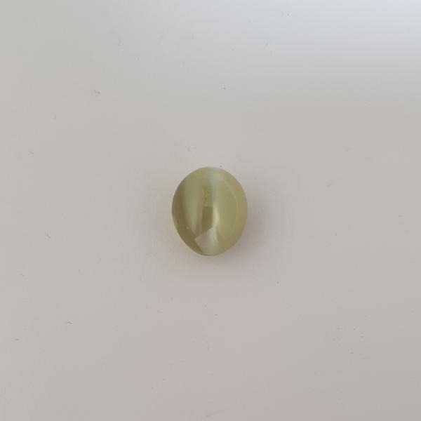 7.34ct Oval Cabochon Cat's Eye Chrysoberyl 10.5x9.1mm - Dynagem 
