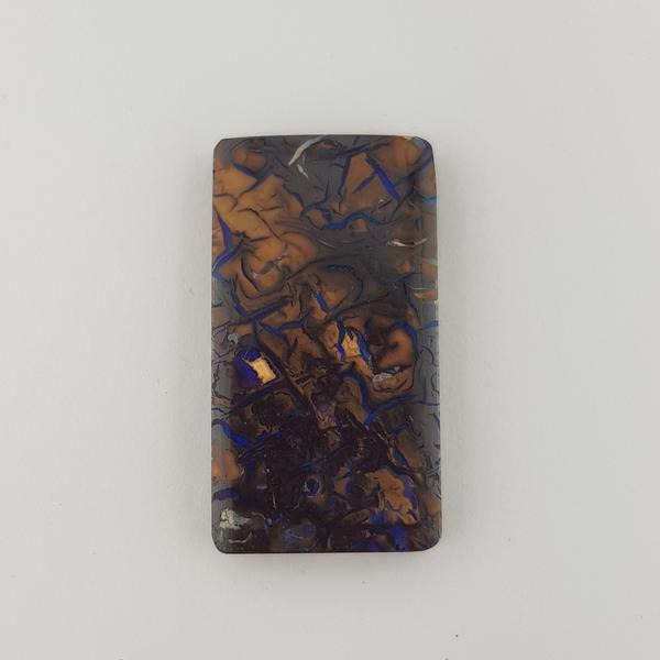 34.33ct Rectangular Cabochon Yowah Boulder Opal 32.4x17.6mm - Dynagem 