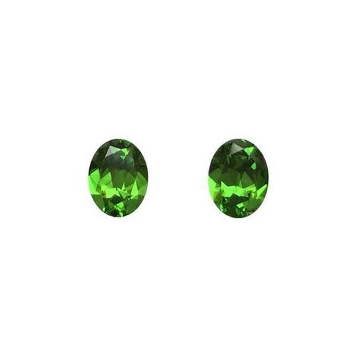 0.77ct Pair of Oval Faceted Demantoid Garnets 4x5mm - Dynagem 