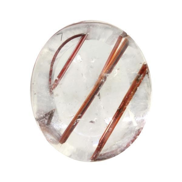 13.59ct Buff-Top Oval Red Rutilated Quartz 20x17mm - Dynagem 