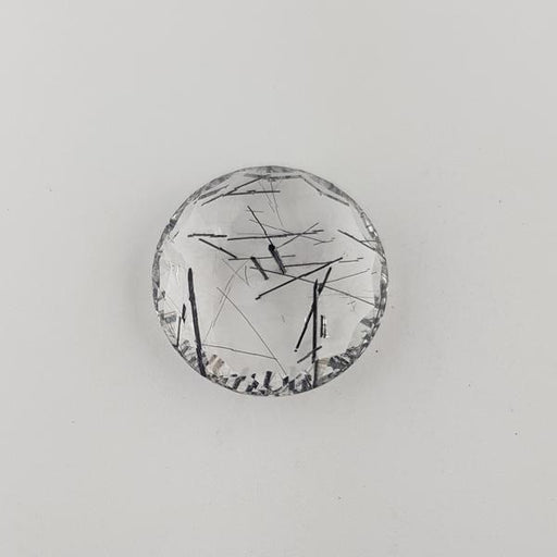 19mm Round Faceted Tourmalinated Quartz - Dynagem 