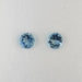 0.58ct Pair of Round Faceted Aquamarines 4.5mm - Dynagem 
