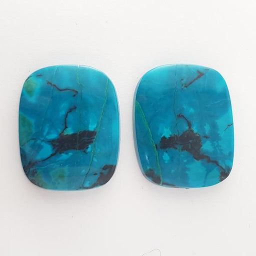 Cushion Shape Cabochon Chrysocolla 26x20mm - Dynagem 