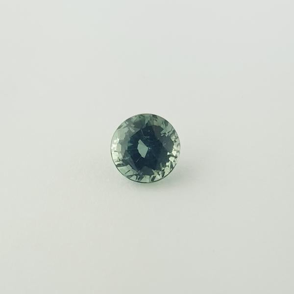 1.56ct Round Faceted Green Sapphire 6.5mm - Dynagem 