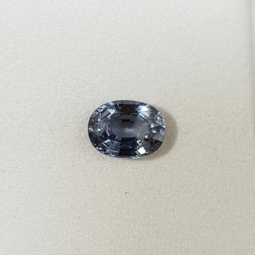 2.38ct Oval Faceted Grey Sapphire Certified Unheated 8.8x6.6mm - Dynagem 