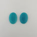 24.44ct Pair of Oval Cabochon Slice Chrysocolla - Gem Silica 22.8x16.7mm - Dynagem 