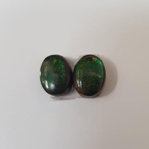 Pair of Oval Ammolite Triplets 10x8mm - Dynagem 
