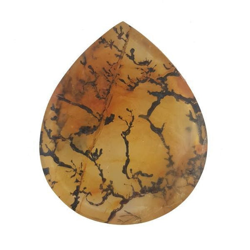 62.18ct Pear Shape Dendritic Quartz 37x31mm - Dynagem 