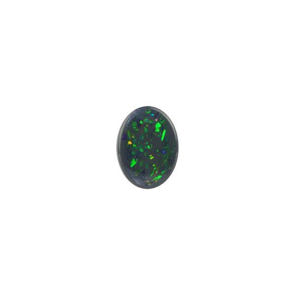 5.13ct Oval Cabochon Black Opal 15.7x77.7mm - Dynagem 