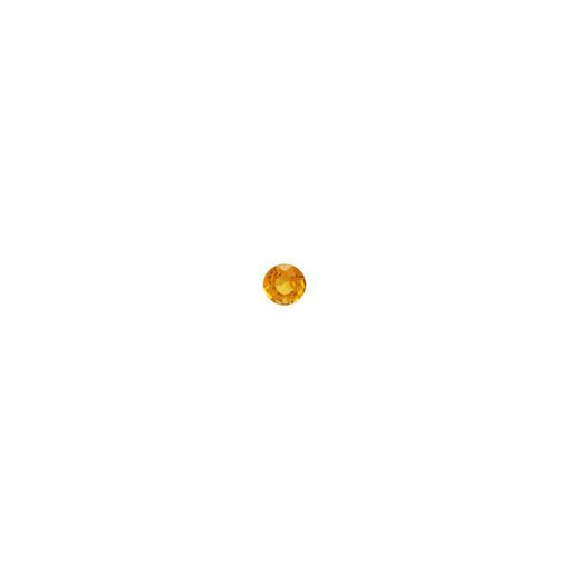 Round Faceted Orange Sapphire 3.25mm - Dynagem 