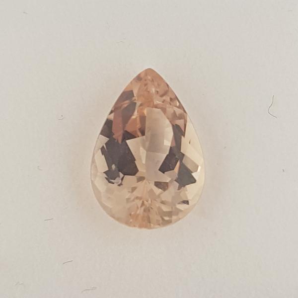 3.36ct Pear Shape Morganite 12.3x8.6mm - Dynagem 