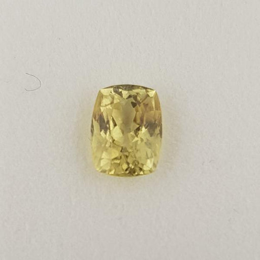 3.24ct Cushion Cut Yellow Sapphire Certified Unheated 9.2x7mm - Dynagem 