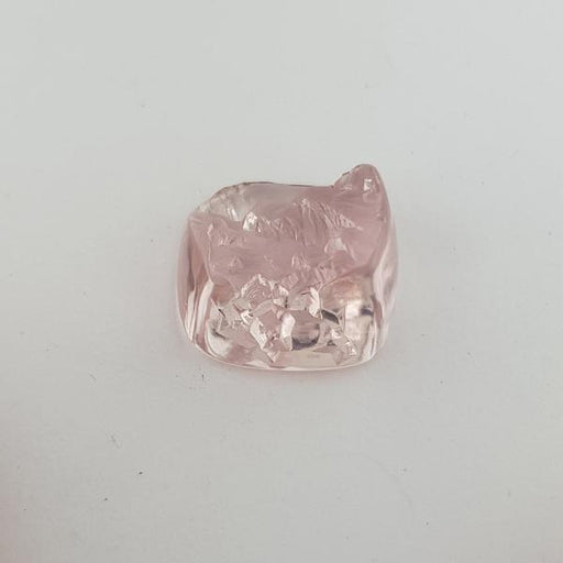 12.89ct Cushion Shape Rough Morganite 14mm - Dynagem 