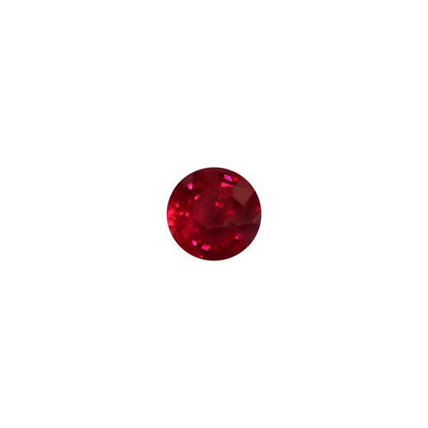 1.12ct Round Ruby Certified of Burmese Origin 5.6mm - Dynagem 