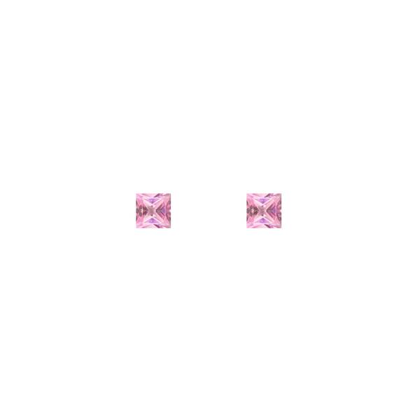 0.59ct Pair of Pink Sapphire Squares 3.6mm - Dynagem 