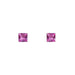 1.34ct Pair of Princess Cut Pink Sapphires 4.8mm - Dynagem 