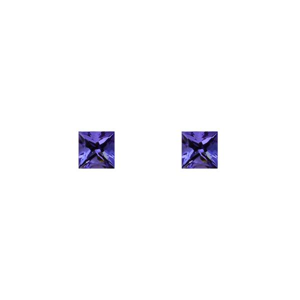 1.30ct Pair of Square Tanzanites 4.7mm - Dynagem 