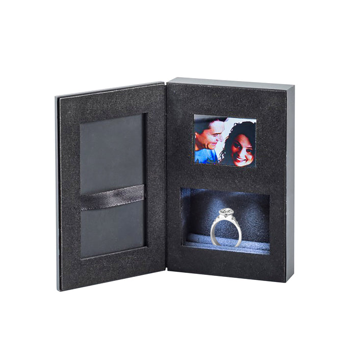 Dynagem Luxury Book Style Video Message Ring Presentation Box