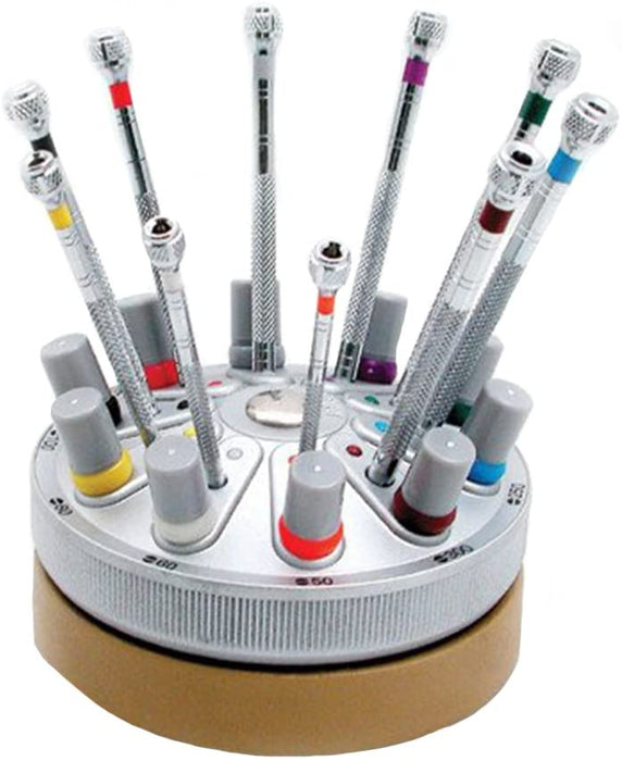 Deluxe Screwdriver Set 10 Piece (Straight) on Revolving Stand