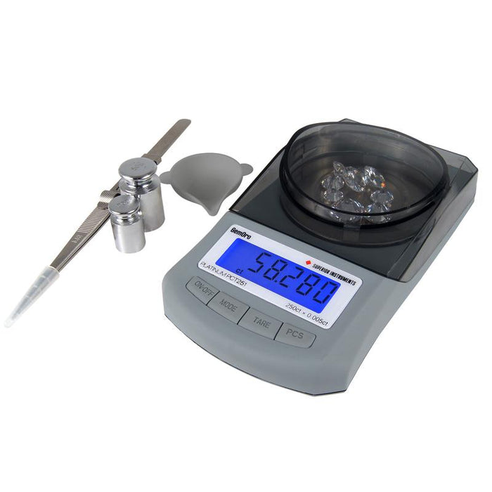 PREMIUM CLASS CARAT SCALE PLATINUM PCT251, 250CT X 0.005CT - Dynagem 