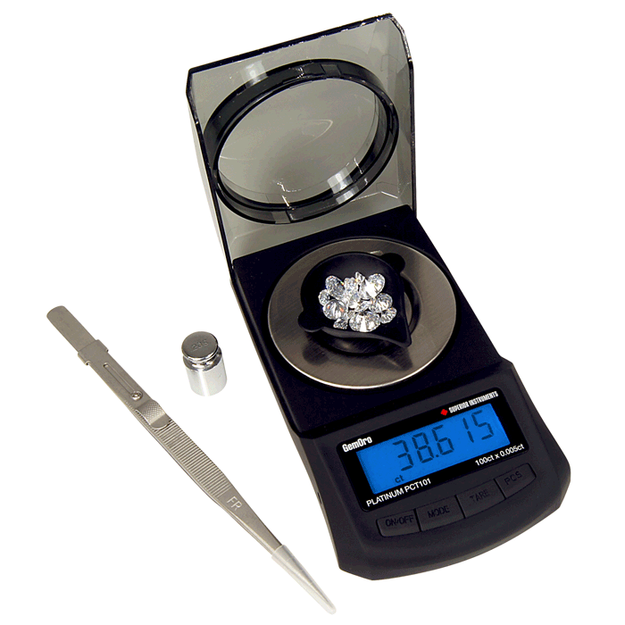 PREMIUM CLASS CARAT SCALE PLATINUM PCT101, 100CT X 0.005CT - Dynagem 