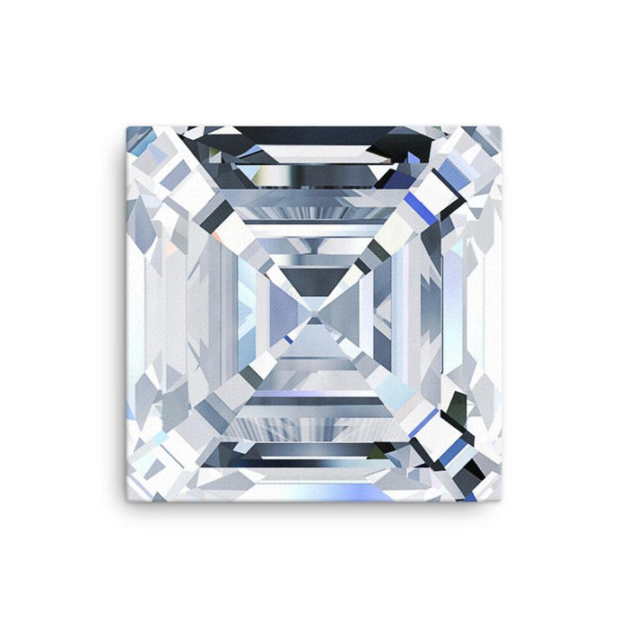 Asscher Cut Diamond Wall Canvas - Dynagem 