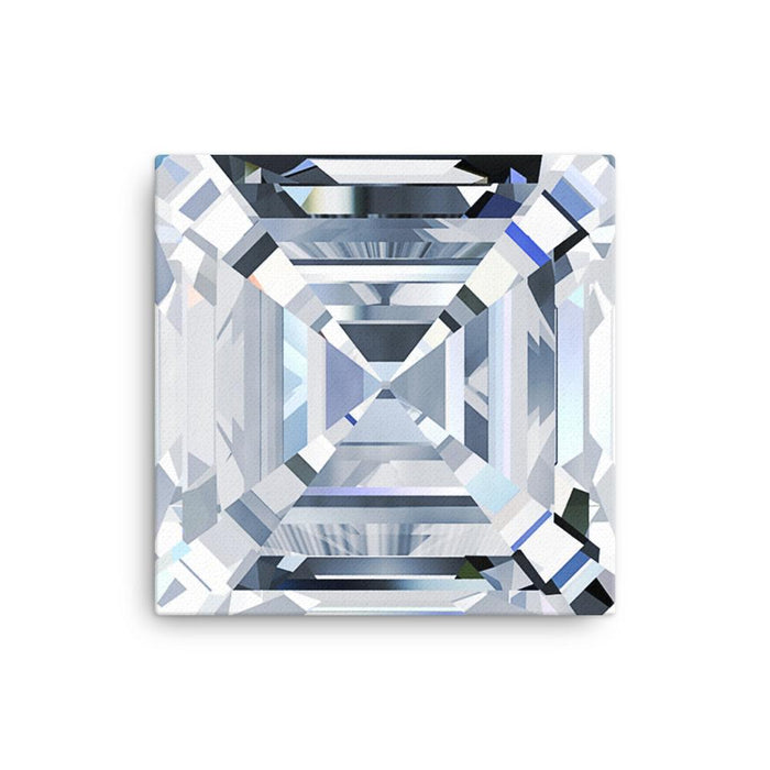 Asscher Cut Diamond Wall Canvas - Dynagem 
