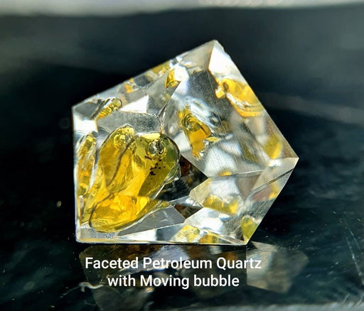 Faceted Natural Petroleum Quartz Gemstones - Dynagem 