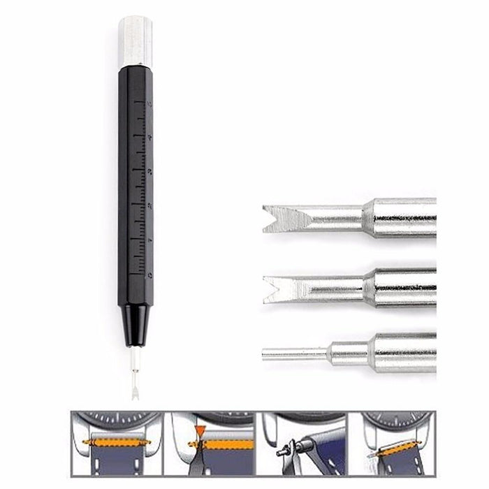 Watch Band Strap Ruler Link Pin 3 Tips In One Fork / Pin Point End Spring Bar Remover - Dynagem 