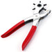 6 IN 1 Red Grip Revolving Leather Strap Watch Band Belt Hole Punch Pliers Tool - Dynagem 