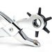 6 IN 1 Red Grip Revolving Leather Strap Watch Band Belt Hole Punch Pliers Tool - Dynagem 