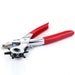 6 IN 1 Red Grip Revolving Leather Strap Watch Band Belt Hole Punch Pliers Tool - Dynagem 