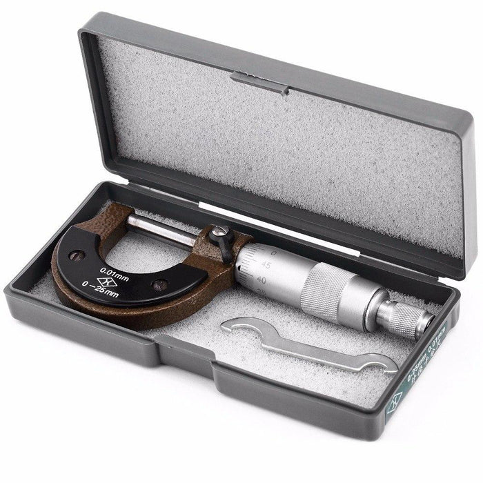 Micrometer Gauge + Plastic Hard Case Box - Dynagem 