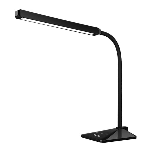 SOLLED 8W Desk Lamp 48 PCs LG LEDs 5 Colors (2700K-6000K) and 5 Levels Brightness Dimmable Table Light with Touch Sensitive Control Panel, Goose-neck for Reading/Home/Working/Office/Study - Dynagem 