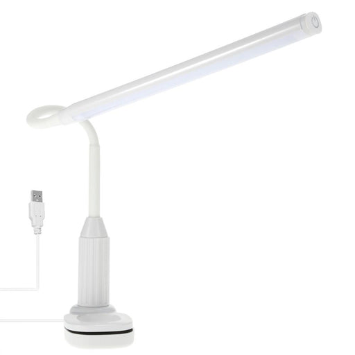 5W 24 LEDs Eye Protection Clamp Clip Light Table Lamp Stepless Dimmable Bendable USB Powered Touch Sensor Control Brightness Adjustable Flexible Lamp Desk Reading Working Studying - Dynagem 