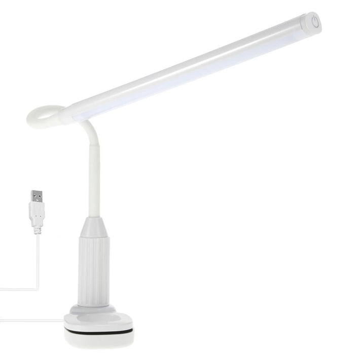 5W 24 LEDs Eye Protection Clamp Clip Light Table Lamp Stepless Dimmable Bendable USB Powered Touch Sensor Control Brightness Adjustable Flexible Lamp Desk Reading Working Studying - Dynagem 