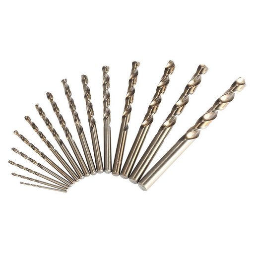 15PCS/Set 1.5-10mm Straight Shank M35 Cobalt High Speed Steel HSS Twist Drill Bits Set High Quality Wood work Metal Drilling Tools - Dynagem 