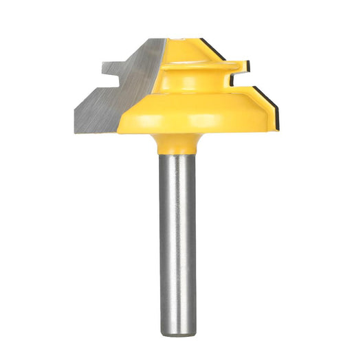 45° 1/2" Stock Max 3/8" Min 1/4" Shank 1-3/8" Tool Bit Small Lock Miter Router Bit Woodworking Tools - Dynagem 