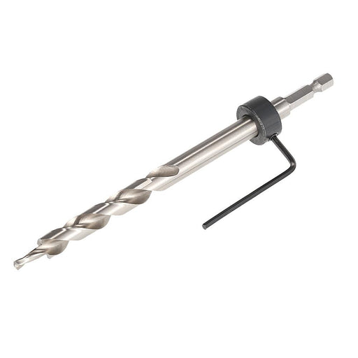 HSS High Speed Steel 9.5mm 3/8" Replacement Twist Step Drill with Hex Shank Stop Collar for Kreg Carpenter Manual Pocket Hole - Dynagem 