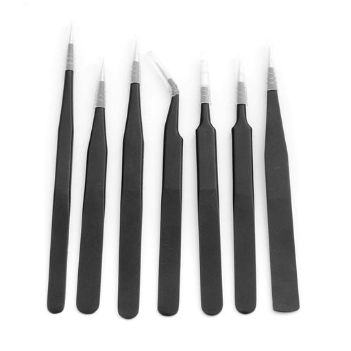 Anti-static Stainless Steel Precision Jewelry-making Tweezers Kit with Bag for Electronics - Dynagem 