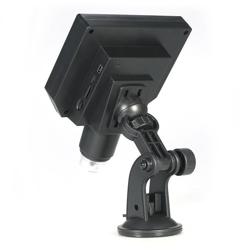 600X 4.3" LCD Display 3.6MP Electronic Digital Video Microscope Portable LED Magnifier for Maintenance QC/Industrial/Collection Inspection with ABS Stand Built-in Rechargeable Lithium Battery - Dynagem 