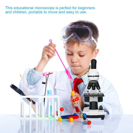 Microscope Zoom 640 Times Magnifying Glass LED Magnifier for Collection Inspection Science Experiment with Stand - Dynagem 