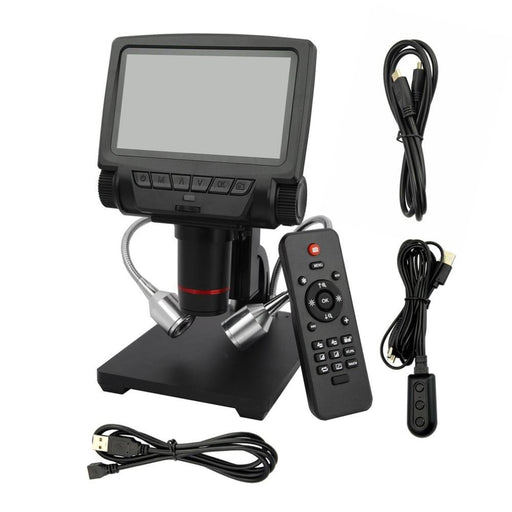 Professional 5 Inch Screen Digital Microscope Metal Stand HDMI Microscope - Dynagem 
